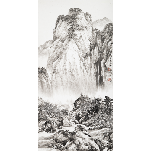 "In the manner of Fan Kuan (950–1032) with Yuan Dynasty Brushwork" - Limited Edition Giclée Print on Bamboo Paper