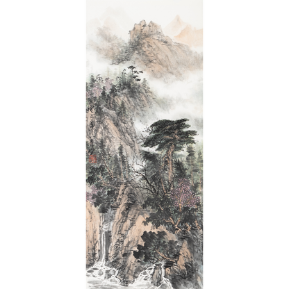 "Mountain Blooms in Morning Mist" - Limited Edition Giclée Print on Bamboo Paper