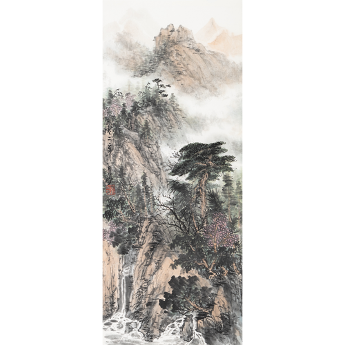"Mountain Blooms in Morning Mist" - Limited Edition Giclée Print on Bamboo Paper