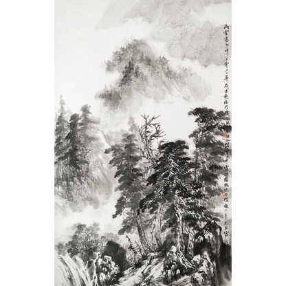 Rain and Snow in the High Mountains - Limited Edition Giclée Print on Bamboo Paper