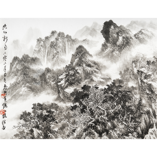New Rain in Empty Mountains - Limited Edition Giclée Print on Bamboo Paper