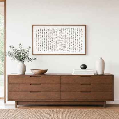 “Record of the Yueyang Tower” by Fan Zhongyan of Song Dynasty - Limited Edition Giclée Print on Bamboo Paper (Ver. 1)