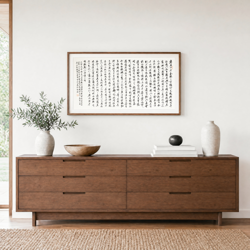 “Record of the Yueyang Tower” by Fan Zhongyan of Song Dynasty - Limited Edition Giclée Print on Bamboo Paper (Ver. 2)