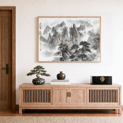 Huangshan (Yellow Mountain) Morning Glow - Limited Edition Giclée Print on Bamboo Paper