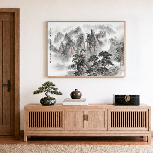 Huangshan (Yellow Mountain) Morning Glow - Limited Edition Giclée Print on Bamboo Paper