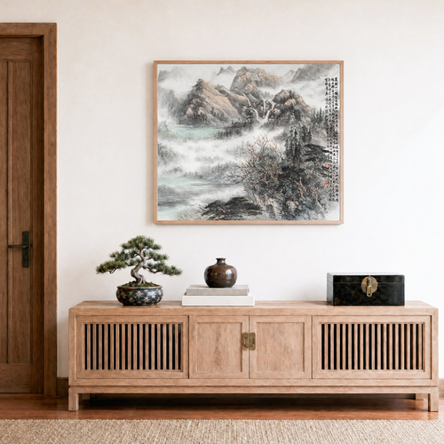 "Dawn Mist Clearing, Glacier National Park" - Limited Edition Giclée Print on Bamboo Paper