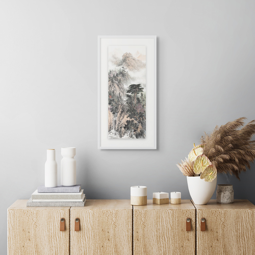"Mountain Blooms in Morning Mist" - Limited Edition Giclée Print on Bamboo Paper