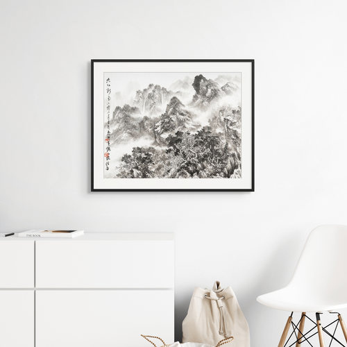 New Rain in Empty Mountains - Limited Edition Giclée Print on Bamboo Paper