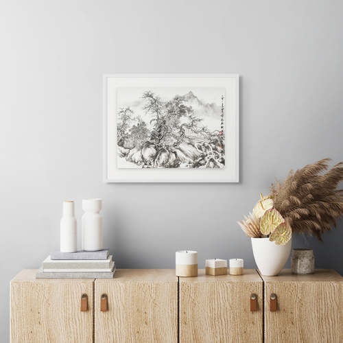 "Study After Guo Xi: Branches" - Limited Edition Giclée Print on Bamboo Paper